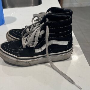 Vans Kids Black and White High-Top Sneakers